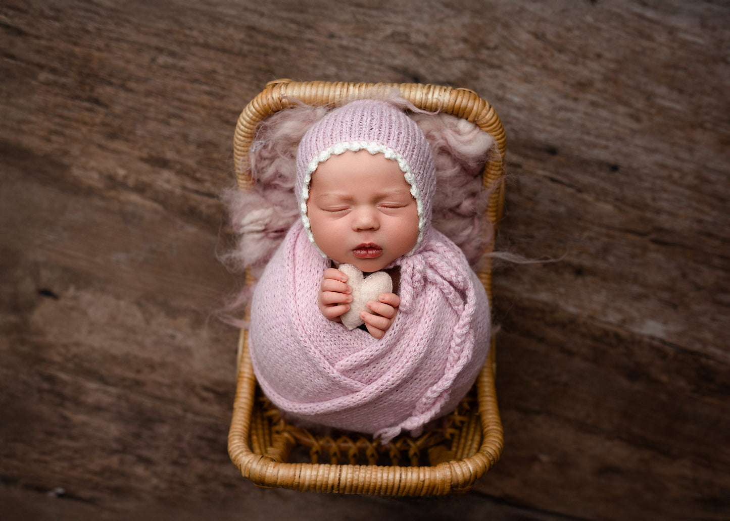 Super soft luxury alpaca wrap and bonnet set