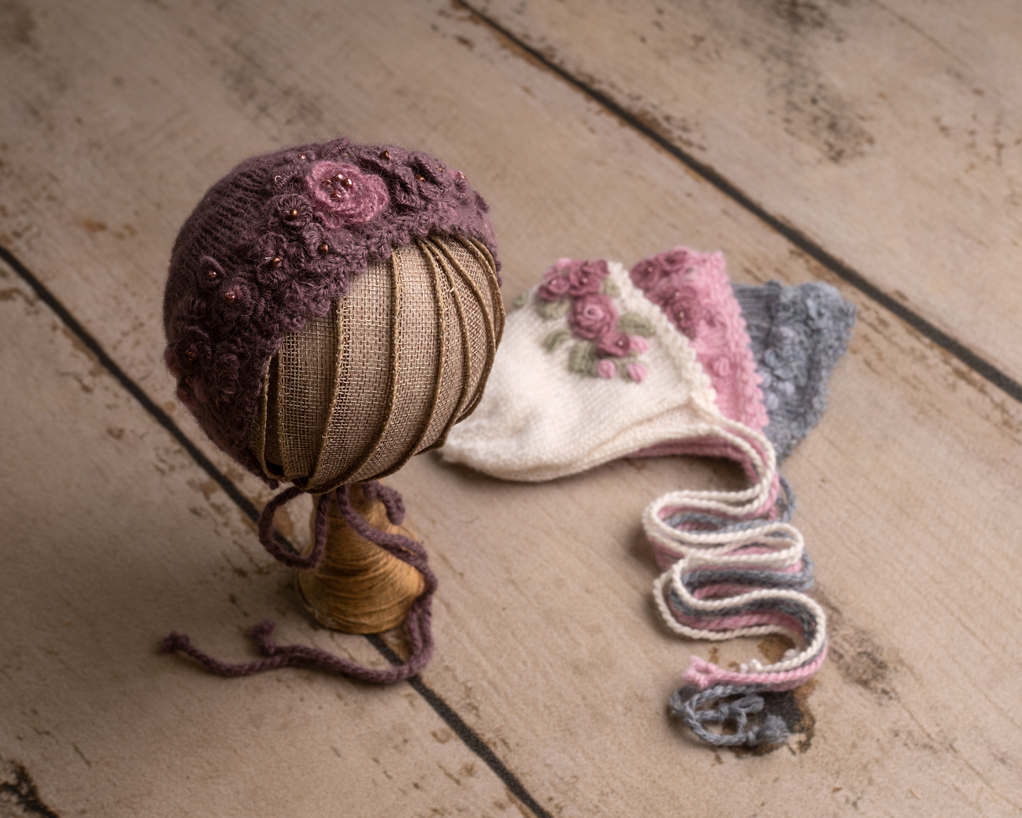 Emma embroidered bonnets