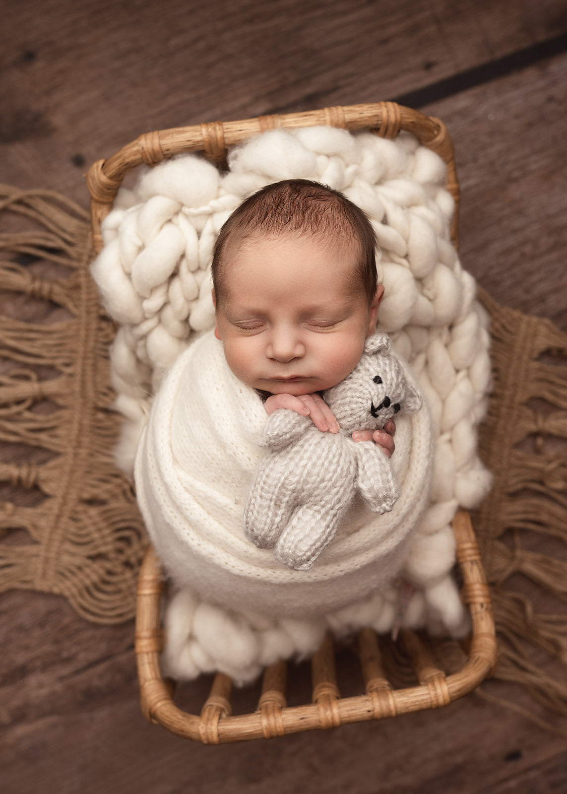 Super soft luxury alpaca wrap and bonnet set