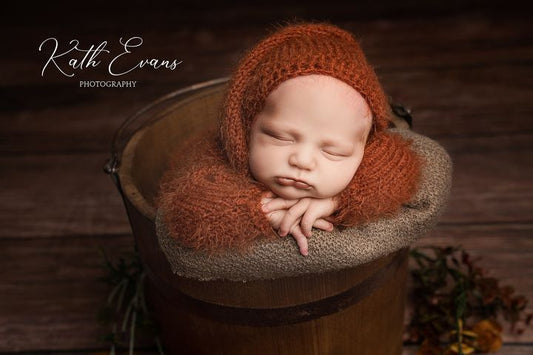 Cinnamon fuzzy romper set