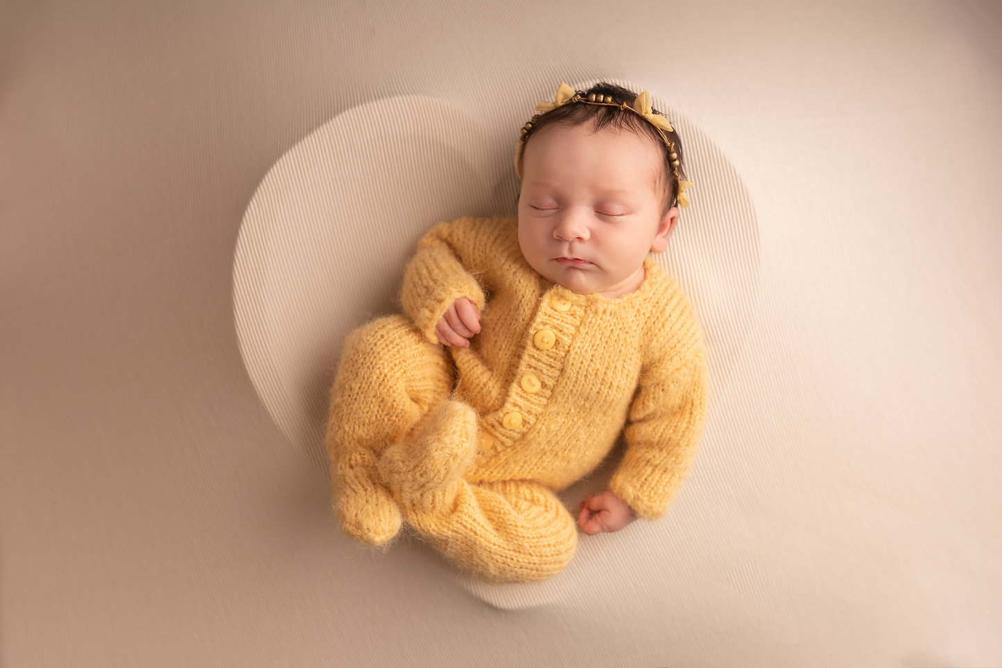 Newborn alpaca rompers with teddy bear bonnets