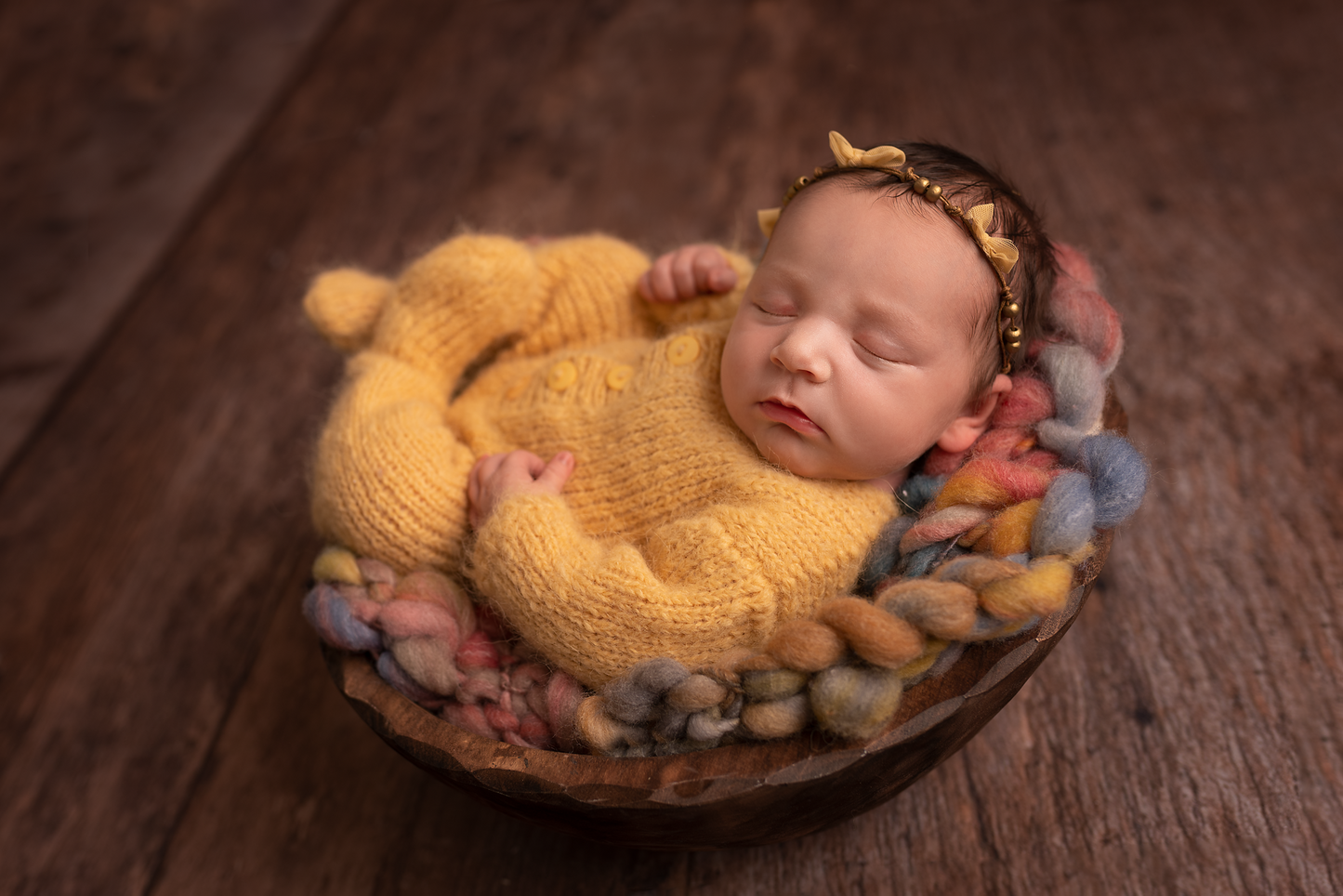 Newborn alpaca rompers with teddy bear bonnets