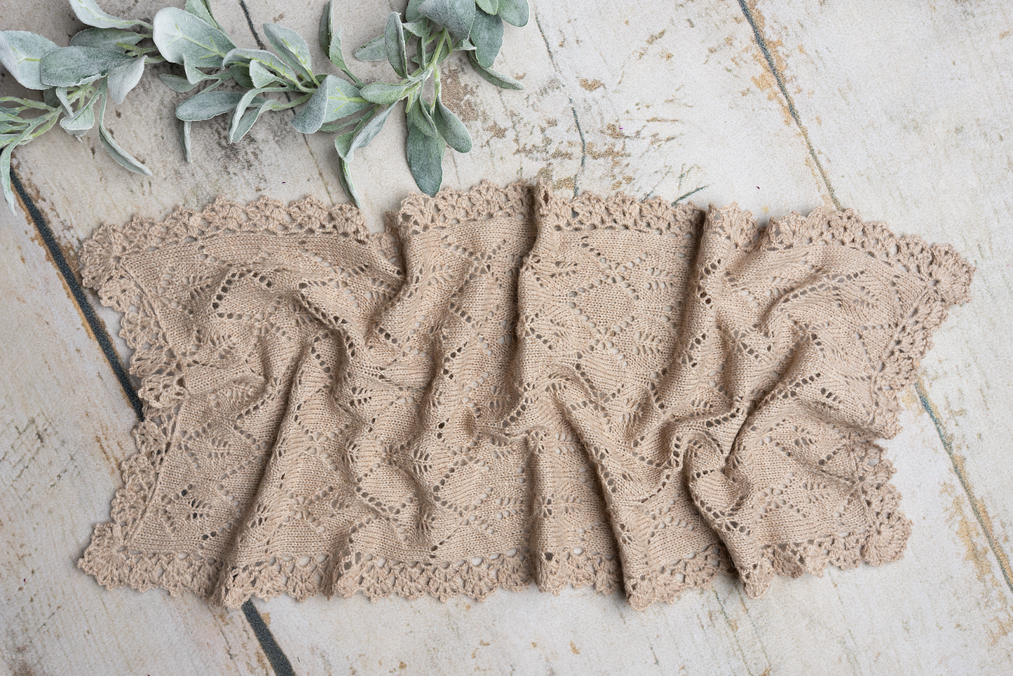 KNIT lace layer wrap & bonnet