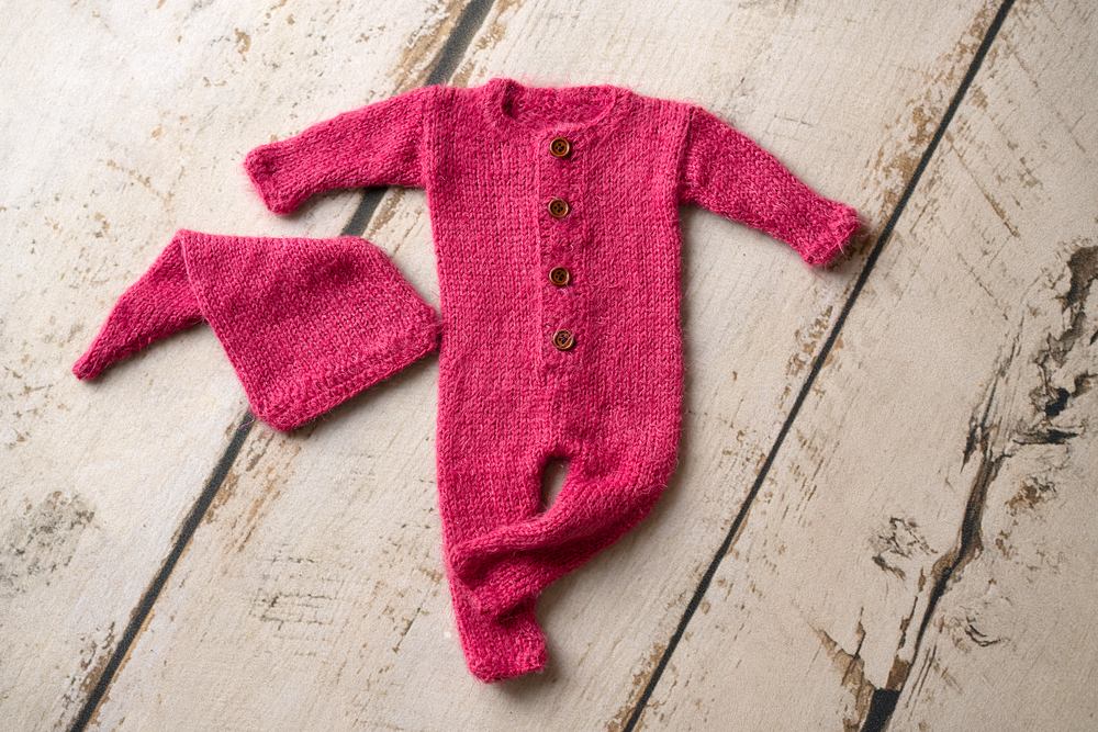 Wild berry fuzzy romper set