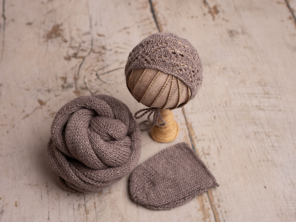 Autumn knitted wrap sets