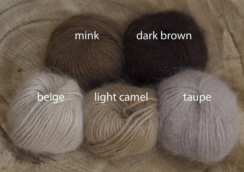 Fuzzy angora teddy bear bonnet