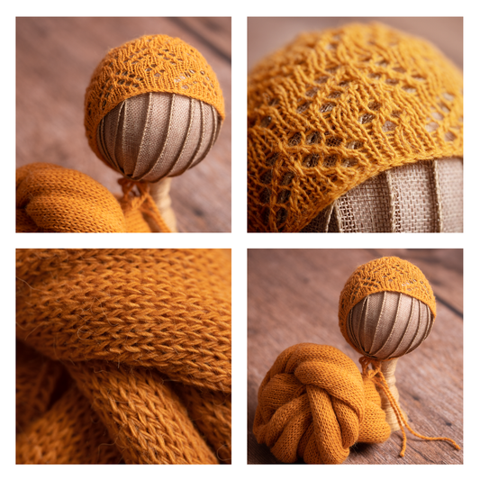 Autumn knitted wrap sets