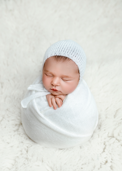 Ava wrap & bonnet set, wrap only, twin wrap set