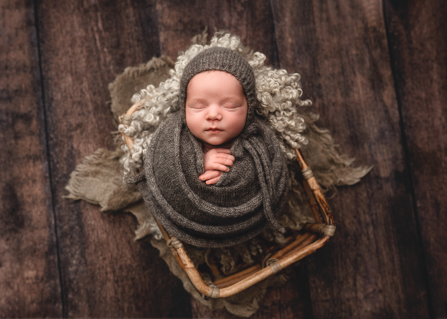 Ava wrap & bonnet set, wrap only, twin wrap set