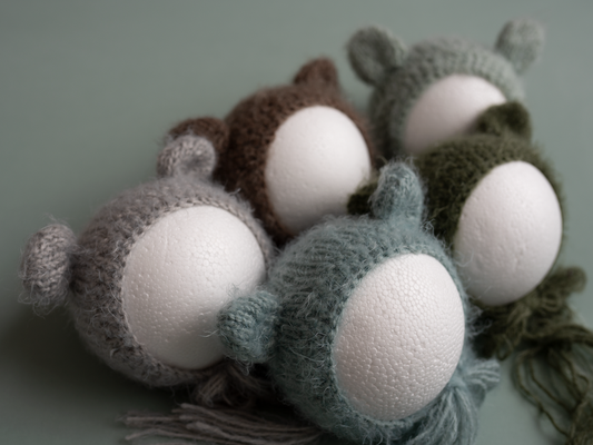 Newborn teddy bear bonnets